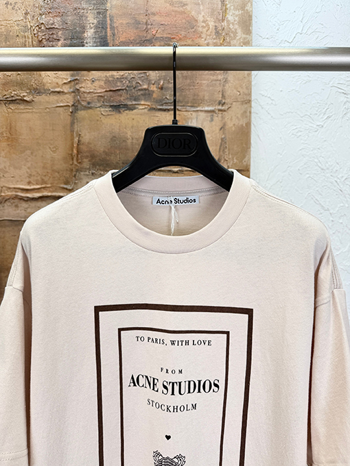 アクネストゥディオズ Acne Studios フェイクツーピースレタープリント長袖シャツ