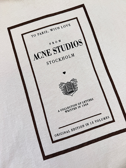 アクネストゥディオズ Acne Studios フェイクツーピースレタープリント長袖シャツ