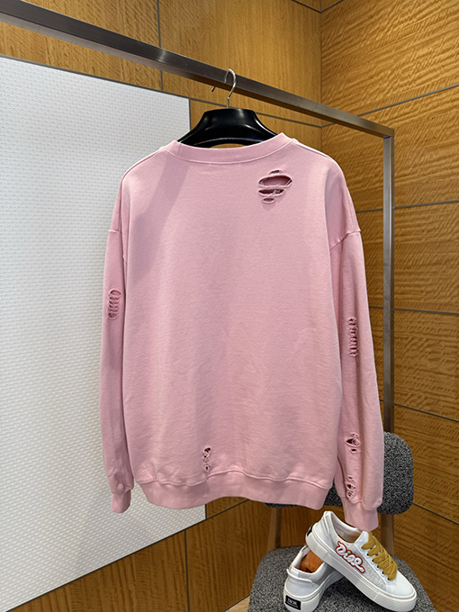 アクネストゥディオズコピー Acne Studios ダメージプリントの破れたクルーネックのスウェットシャツ