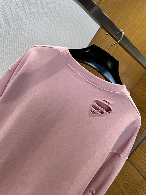 アクネストゥディオズコピー Acne Studios ダメージプリントの破れたクルーネックのスウェットシャツ