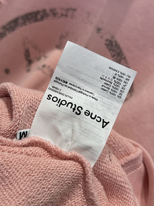 アクネストゥディオズコピー Acne Studios ダメージプリントの破れたクルーネックのスウェットシャツ