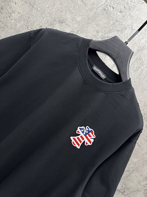 クロムハーツ 3D中空刺繍半袖Tシャツ