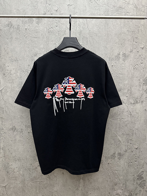 クロムハーツ 3D中空刺繍半袖Tシャツ