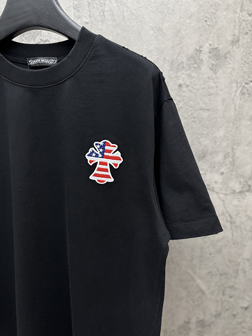 クロムハーツ 3D中空刺繍半袖Tシャツ