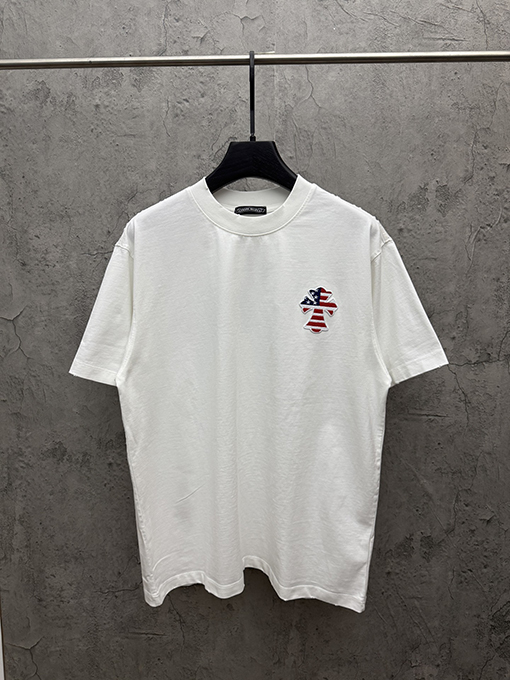 クロムハーツ 3D中空刺繍半袖Tシャツ