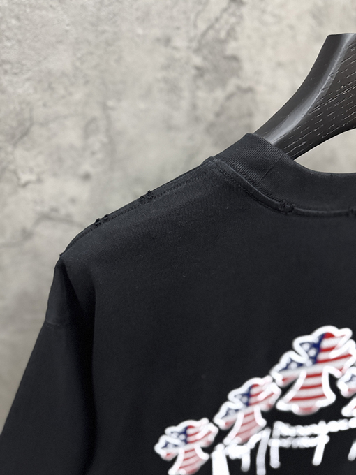 クロムハーツ 3D中空刺繍半袖Tシャツ