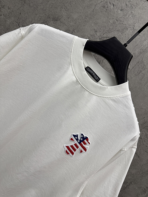 クロムハーツ 3D中空刺繍半袖Tシャツ