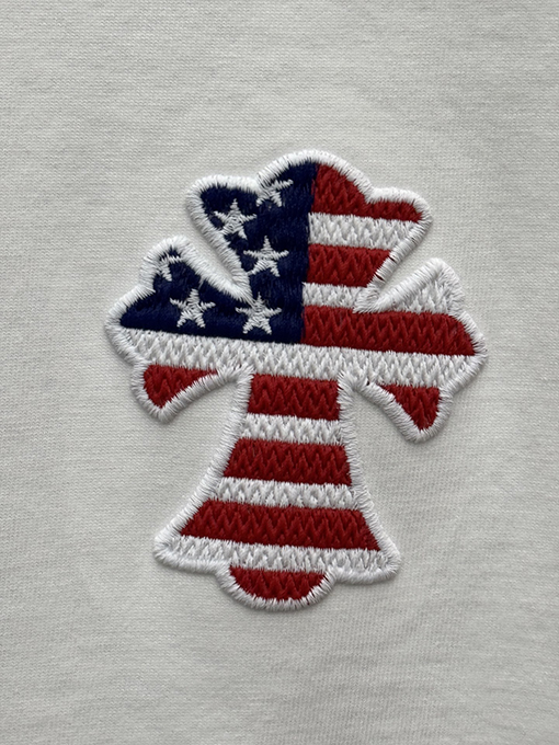 クロムハーツ 3D中空刺繍半袖Tシャツ
