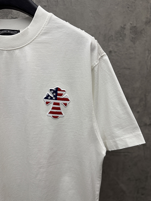 クロムハーツ 3D中空刺繍半袖Tシャツ