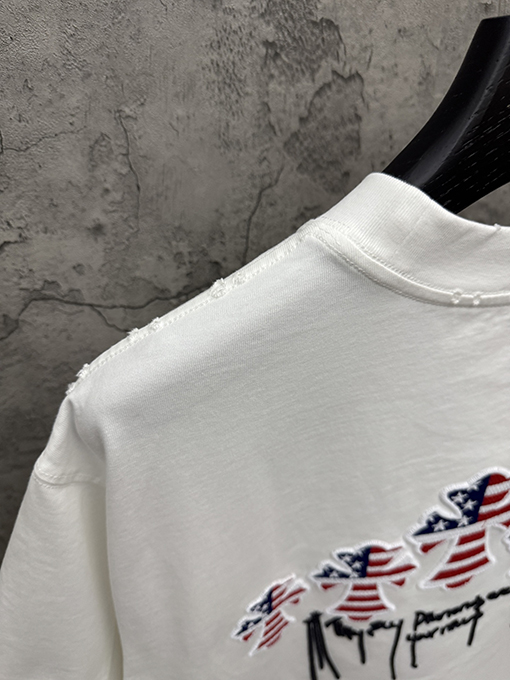 クロムハーツ 3D中空刺繍半袖Tシャツ