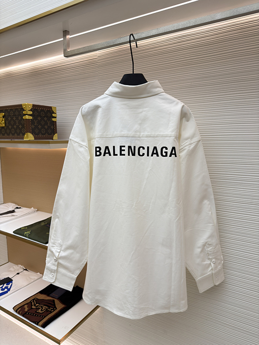 バレンシアガコピー BALENCIAGA プリントロゴ入りシャツジャケット