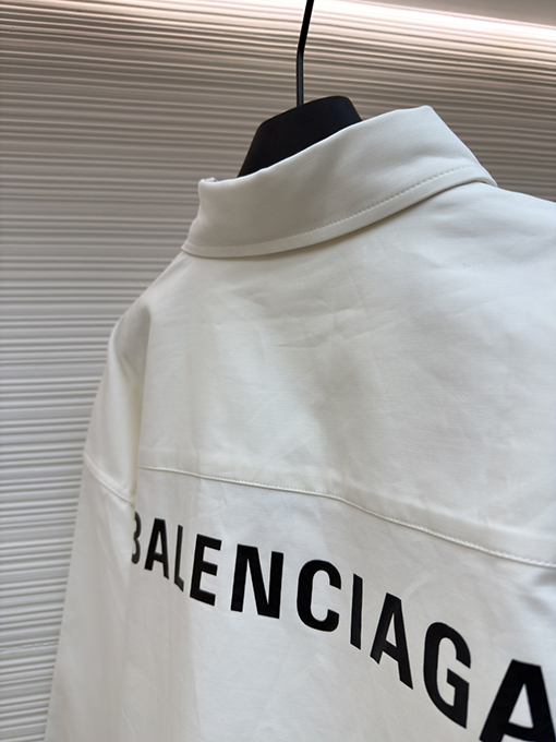 バレンシアガコピー BALENCIAGA プリントロゴ入りシャツジャケット
