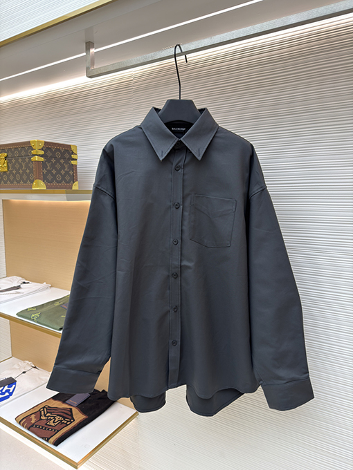 バレンシアガコピー BALENCIAGA プリントロゴ入りシャツジャケット
