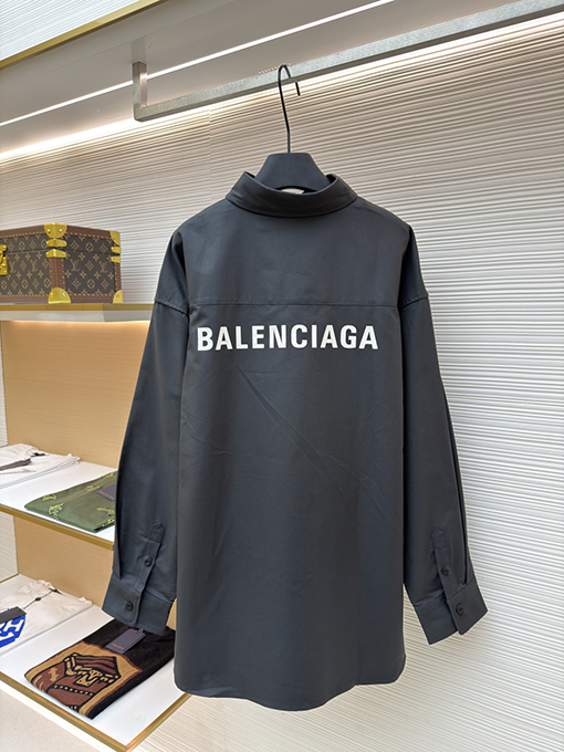 バレンシアガコピー BALENCIAGA プリントロゴ入りシャツジャケット