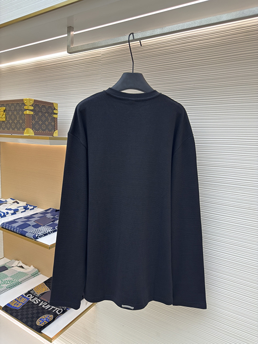 クロムハーツ パッチワークヘンリーネックワッフルスウェットシャツ