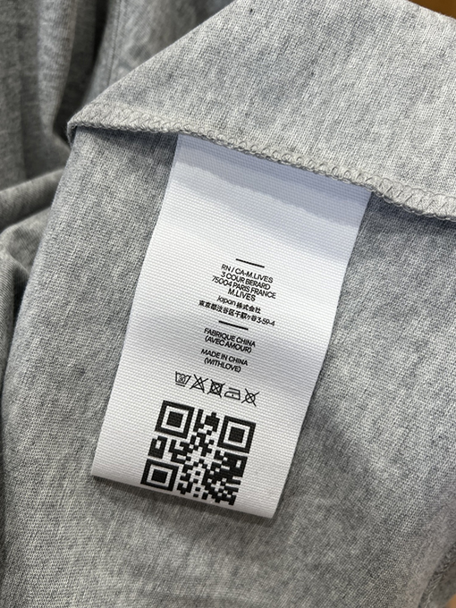 アミスーパーコピー ハート刺繍入りタオル地ラウンドネック半袖Tシャツ
