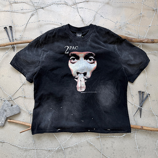 セントマイケル 2PAC クロスリリーフ限定コラボレーション半袖Tシャツ