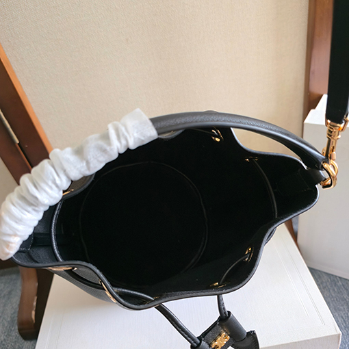 セリーヌ 新しい小型レディースブラウンレザーバケットバッグ