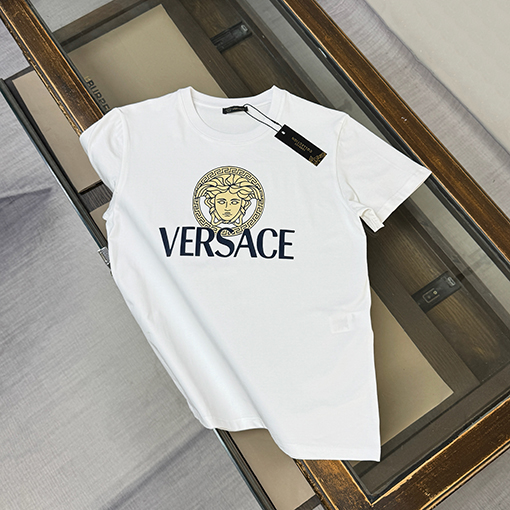 ヴェルサーチスーパーコピー VERSACE ニュークラシックプリントロゴ入り半袖Tシャツ
