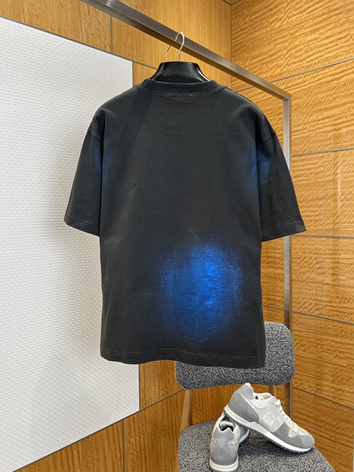 アクネストゥディオズコピー Acne Studios グラデーションホットスタンプロゴレター半袖Tシャツ