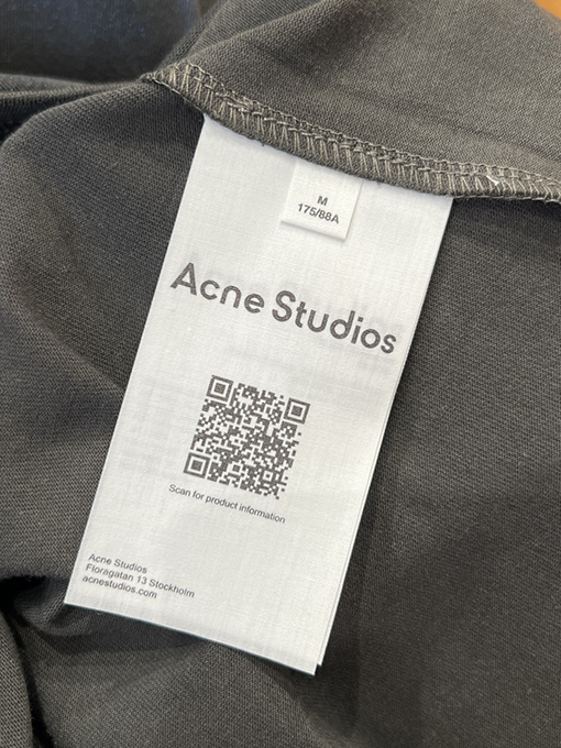 アクネストゥディオズコピー Acne Studios グラデーションホットスタンプロゴレター半袖Tシャツ
