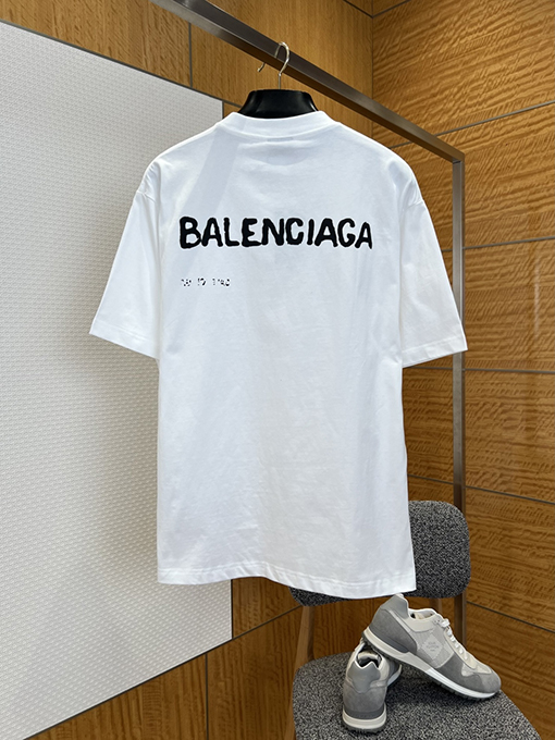 バレンシアガ BALENCIAGA ダメージロゴプリント半袖Tシャツ