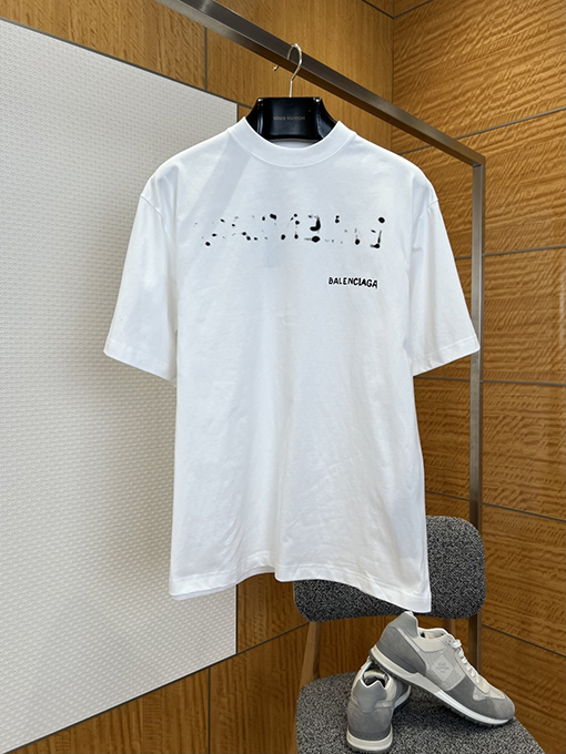 バレンシアガ BALENCIAGA ダメージロゴプリント半袖Tシャツ