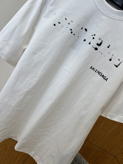 バレンシアガ BALENCIAGA ダメージロゴプリント半袖Tシャツ