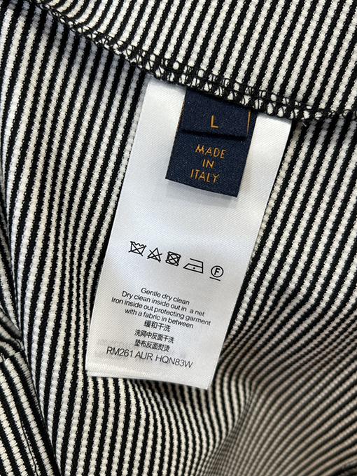 ルイヴィトン レザーラベル ストライプ柄 半袖Tシャツ