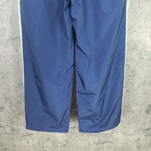 バレンシアガスーパーコピー BALENCIAGA Tracksuit Jacket in Marine Blue ロゴ刺繍カラーブロックプレッピースタイルのトラックパンツ防風パンツストレートレッグパンツ