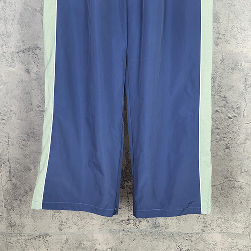 バレンシアガスーパーコピー BALENCIAGA Tracksuit Jacket in Marine Blue ロゴ刺繍カラーブロックプレッピースタイルのトラックパンツ防風パンツストレートレッグパンツ