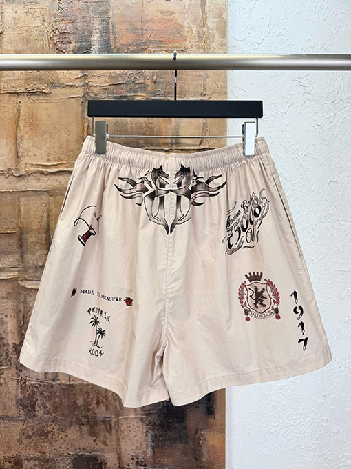 バレンシアガスーパーコピー TATTOO プリント柄のショートパンツ