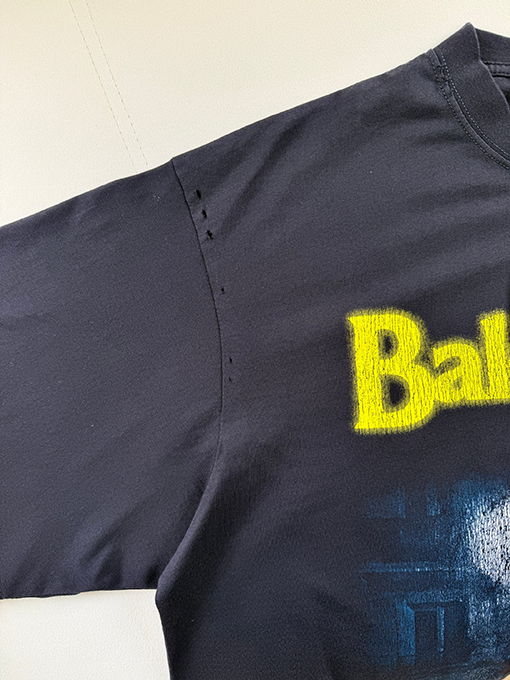 バレンシアガ BALENCIAGA 街灯のひび割れプリント半袖Tシャツ