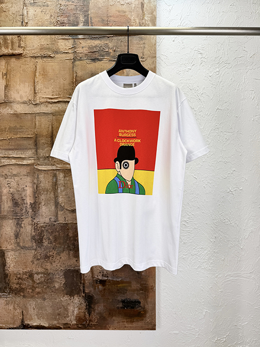 ディオールスーパーコピー Dior ファッションなコミックプリント刺繍入り半袖Tシャツ