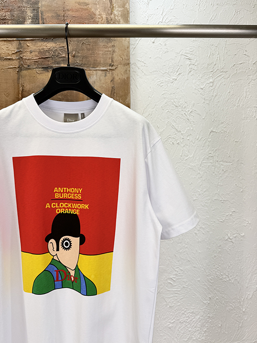 ディオールスーパーコピー Dior ファッションなコミックプリント刺繍入り半袖Tシャツ