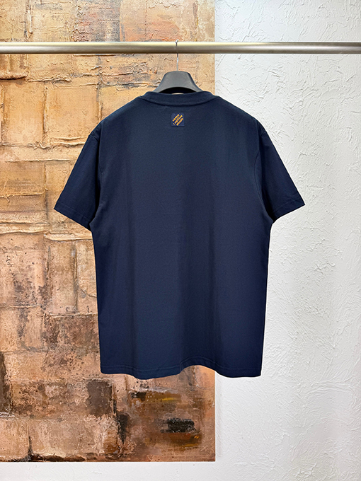 ルイヴィトン ダメージデニムパッチ付き半袖Tシャツ