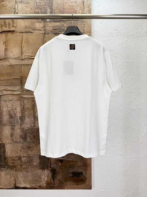 ルイヴィトン ダメージデニムパッチ付き半袖Tシャツ