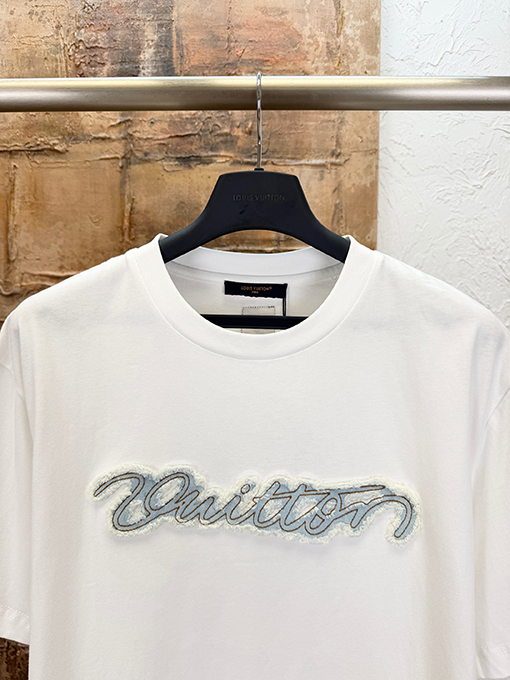 ルイヴィトン ダメージデニムパッチ付き半袖Tシャツ