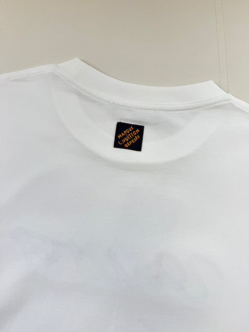 ルイヴィトン ダメージデニムパッチ付き半袖Tシャツ