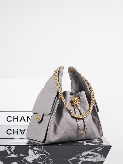 シャネルコピー Hobo Antiba レディースヒッピー風の小さなグレーのバッグ