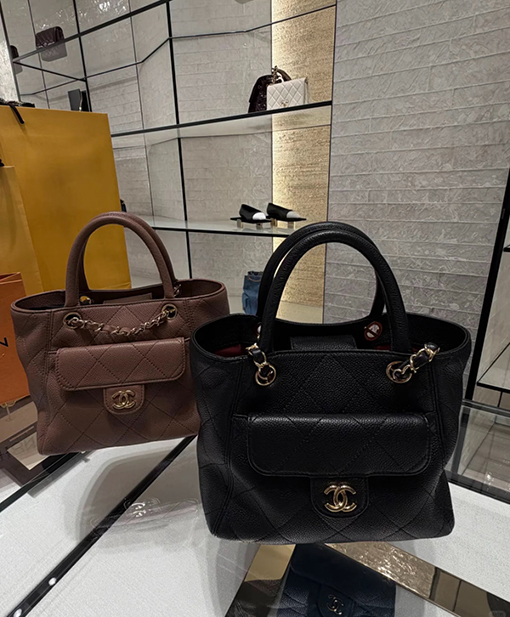 シャネルスーパーコピー Tote レディース春夏コレクション 小型ブラックショッピングバッグ