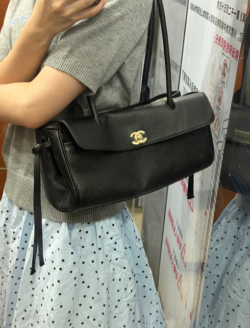 シャネル レディース春夏バゲットバッグ ショッピングバッグ 小型ブラックバッグ