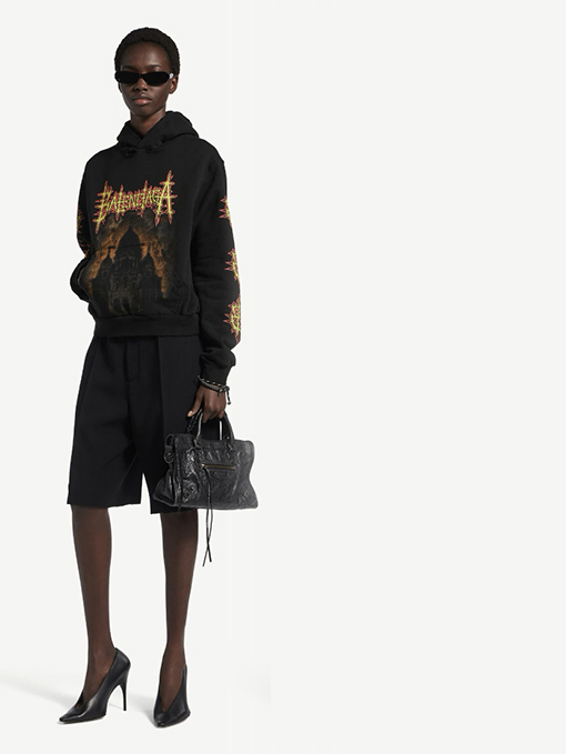 バレンシアガ BALENCIAGA クラシックな聖心大聖堂のフード付きスウェットシャツ