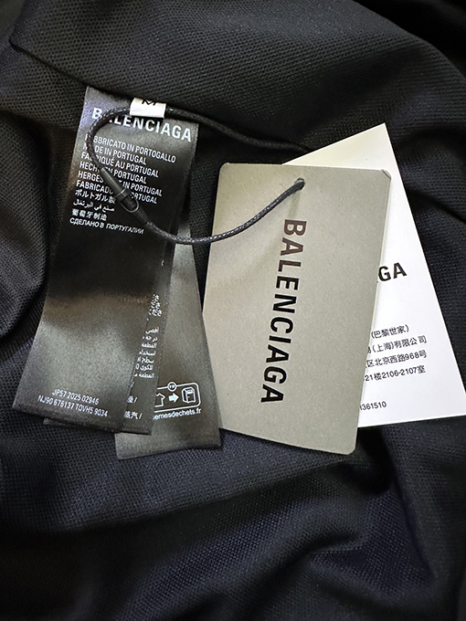 バレンシアガスーパーコピー BALENCIAGA 赤とグレーのカラーブロックVネック長袖シャツ