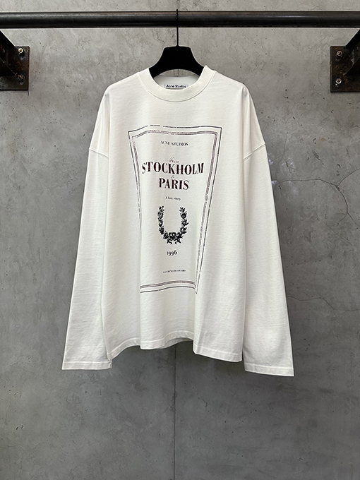 アクネストゥディオズ Acne Studios 文字プリントの長袖シャツ