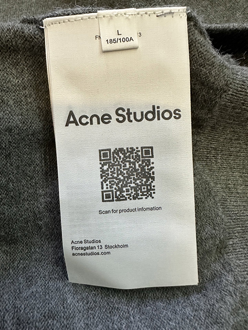 アクネストゥディオズスーパーコピー Acne Studios 刺繍ロゴ入りウールニットセーター