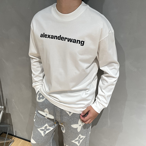 アレキサンダーワンコピー Alexander Wang 秋冬プリントロゴ入りロゴ長袖シャツ