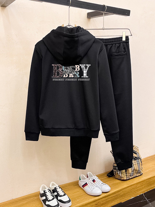 バーバリーコピー 最新の人気のジップアップパーカーとパンツのセット