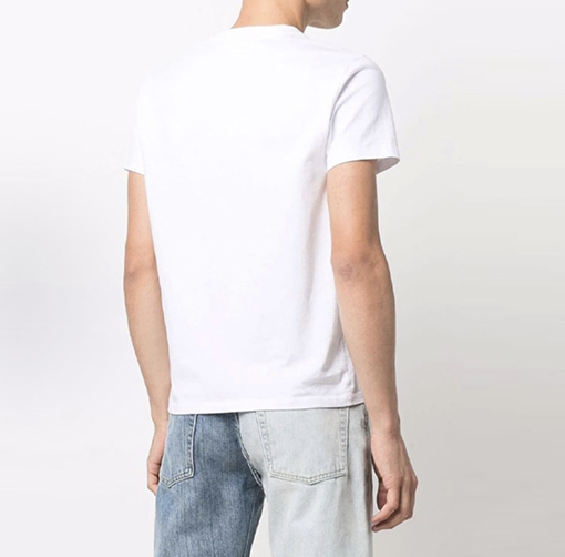 アミ クラシックなレッドハート刺繍入り半袖Tシャツ