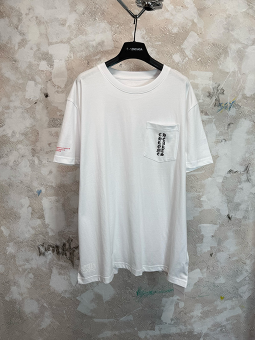 クロムハーツスーパーコピー 手作りのサンスクリット文字入り半袖Tシャツ